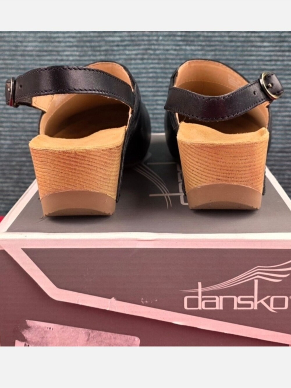 Dansko Tammy Slingback Clogs Leather & Wood, Stapled Construction - Picture 9 of 16